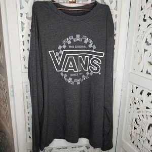 Vans Gray Long Sleeve Shirt Size Large